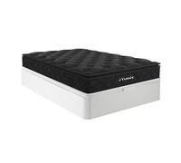 Vente-unique - Ensemble 160 x 200 cm sommier Coffre Blanc + Matelas Ressorts ensachés surmatelas intégré ép.28cm - Black Dream de YSMÉE