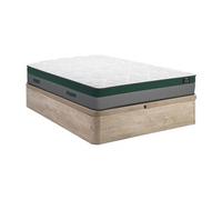 Ensemble 160 x 200 cm sommier coffre naturel clair + matelas ressorts ensachés ép.22cm - PRESTIGE de YSMEE