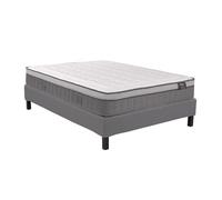 Ensemble 160 x 200 cm sommier déco en kit + matelas hybride ressorts ensachés 7 zones et mémoire de forme ép.30cm - ASGARD de YSMEE