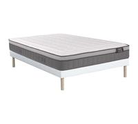 Ensemble 160 x 200 cm sommier + matelas hybride ressorts ensachés 7 zones et mémoire de forme ép.30cm - ASGARD de YSMÉE