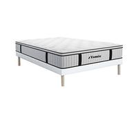 Vente-unique - Ensemble 160 x 200 cm sommier + Matelas Ressorts ensachés surmatelas intégré ép.28cm - American Dream de YSMÉE
