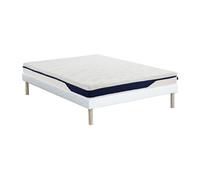 Ensemble 160 x 200 cm sommier tapissier + matelas mousse HD 7 zones et gel à mémoire de forme déhoussable ép.22cm - FAGANI de YSMEE