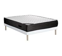 Ensemble 160 x 200 cm sommier tapissier + matelas ressorts ensachés 7 zones et mémoire de forme ép.24cm - MERISI de YSMÉE