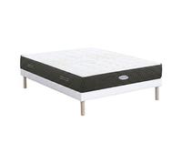 Ensemble 160 x 200 cm sommier tapissier + matelas ressorts ensachés et fibres de Kapok ép.31cm - SOREMA de NATUREA