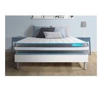 Ensemble 160x200 matelas BodyForm a Memoire de forme 3 zones + sommier kit blanc