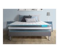Ensemble 160x200 matelas BodyForm a Memoire de forme 3 zones + sommier kit gris