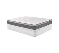 Ensemble 180 x 200 cm sommier coffre blanc + matelas hybride ressorts ensachés 7 zones et mémoire de forme ép.30cm - ASGARD de YSMEE