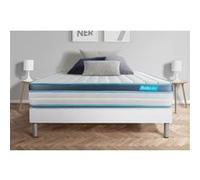Ensemble 180x200 matelas BodyFit à mémoire de forme + sommier kit blanc G