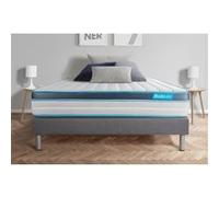 Ensemble 180x200 matelas BodyFit à mémoire de forme + sommier kit gris G