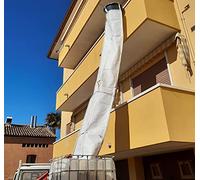 Ensemble 18m Goulotte à Gravats Flexible (STORTSLURF®) - Goulotte de Chantier - goulotte d'évacuation