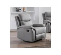 Ensemble 2 canapés + fauteuil relax manuel en PU noir - ZOLARA
