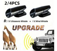 Ensemble 2 pièces/4 pièces de dispositif de sifflet d'avertissement pour cerf de voiture, alarme de prévention des collisions avec les animaux, accessoire de conduite à grande vitesse, répulsif pour c