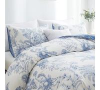 Ensemble 2 pièces, imprimé floral bleu, super doux, motif fille mignon, frais et compact, convient pour le printemps/été, literie, inserts d'oreiller non inclus, Twin/Full/Queen/King 60*60,50*66,50*70