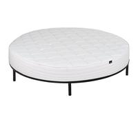 Vente-unique - Ensemble 220 x 220 cm sommier + Matelas Rond ép.25cm - Roma de YSMÉE