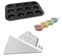 Ensemble 3 pièces spécial muffins Zenker ref 9983850 Noir,Transparent,Rose,Jaune,Vert,Bleu,Blanc G
