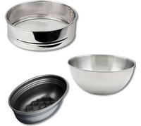 Ensemble 3 Ustensiles Spécial Cuisson Pain Fackelmann Zenker, Bol 25cm, Tamis 18x5cm, Moule 26x16x9cm, Acier Inoxydable et Acier