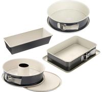Ensemble 4 Moules à Gâteaux Dr. Oetker Back-Trend, Différentes Formes, 28-32 cm, Acier Inoxydable Céramique