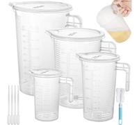 Ensemble 4 Tasses à Mesurer avec Couvercles et Pipettes