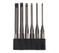 Ensemble 6 Bits pour plateau SL2 SL3 SL4 SL5 SL6 Métal Ensemble(75mm) | 6 embouts plats SL2 à SL6, acier , compatible visseuse pour impact, mat, usage pro