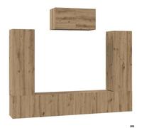 Ensemble 7 meubles TV - vidaXL - set TV - bois d'ingénierie - chêne artisanal - 180 x 30 x 120 cm - 7 portes à charnières{fkh91t}