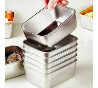 Ensemble 8/10 pièces - 4/5 boîtes avec 4/5 couvercles, contenants de préparation de repas en acier inoxydable avec couvercles transparents - empilables, étanches, contenants de stockage alimentaire la