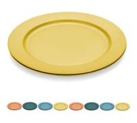 Ensemble 8 assiettes incassables en plastique jaune