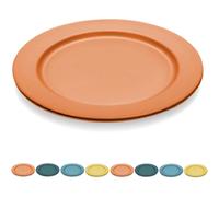 Ensemble 8 assiettes incassables en plastique orange