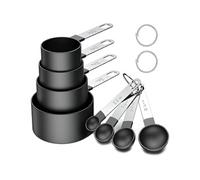 Ensemble 8 tasses et cuillères doseuses en inox