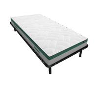 Ensemble 90 x 190 cm cadre à lattes + matelas ressorts ensachés ép.22cm - PRESTIGE de YSMÉE