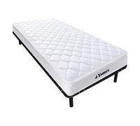 Ensemble 90 x 190 cm cadre à lattes + matelas ressorts et mémoire de forme ép.15cm - WOLKENLOS de YSMÉE