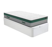 Ensemble 90 x 190 cm sommier coffre blanc + matelas ressorts ensachés ép.22cm - PRESTIGE de YSMÉE