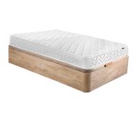 Ensemble 90 x 190 cm sommier coffre naturel clair + matelas mémoire de forme ép.15cm - PELOPS de YSMÉE