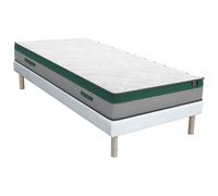 Ensemble 90 x 190 cm sommier + matelas ressorts ensachés ép.22cm - PRESTIGE de YSMÉE