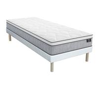 Ensemble 90 x 190 cm sommier + matelas ressorts ensachés ép.22cm - SERENITE de YSMÉE
