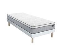 Ensemble 90 x 190 cm sommier + matelas ressorts ensachés ép.22cm - SERENITE de YSMEE