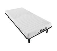 Ensemble 90 x 200 cm cadre à lattes + matelas mousse 7 zones ép.12cm- STELO KIDS de YSMÉE