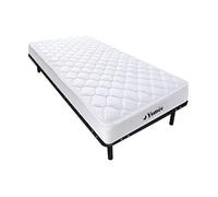 Ensemble 90 x 200 cm cadre à lattes + matelas ressorts et mémoire de forme ép.15cm - WOLKENLOS de YSMÉE