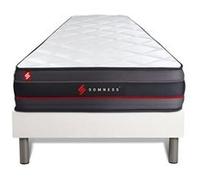 Ensemble 90x190 matelas REGEN à mémoire de forme + sommier kit blanc G
