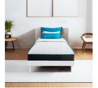 Ensemble 90x190 Matelas ressorts ensachés Atmosphère 7 zones et sommier en kit EASYKIT blanc - Fabrication belge - Garantie 10 ans
