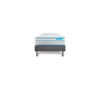 Ensemble 90x200 matelas BodyMax micro ressorts ensaches et memoire de forme + sommier kit gris