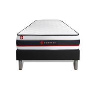 Ensemble 90x200 matelas FORM + sommier kit noir