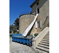 Ensemble 9m Goulotte à Gravats Flexible (STORTSLURF®) - Goulotte de Chantier - goulotte d'évacuation