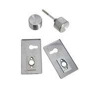 Ensemble à bouton sur plaque horizontale pour clé I finition inox brossé - - 2036021