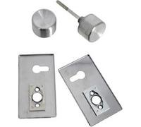 Ensemble à bouton sur plaque horizontale pour clé I finition inox brossé - BRICARD - 2036021 Noir G
