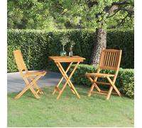 Ensemble à manger de jardin pliable - vidaXL - Bois d'acacia massif - Finition à l'huile - Table: 60x60x75 cm