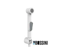 Ensemble ABS encastrable avec support fixe, douchette et flexible blanc mat BLACK & WHITE - BOSSINI C03271B013
