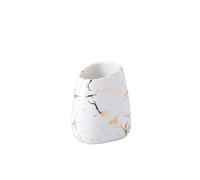 Ensemble Accessoire Salle De Bain Bouteille de Lotion en céramique marbrée plaquée Or, Fournitures Salle Bain, gobelet for Bouche, Brosse à Dents, Porte-Savon(Color12)