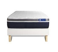 Actisom – Matelas+sommier ACTIFLEX CONFORT 120x190 cm ressorts ensachés mémoire de forme blanc