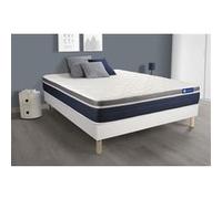 Ensemble ACTIFLEX CONFORT Matelas Ressorts ensachés+mémoire de forme 180x200cm Maxi épaisseur + sommier KIT blanc G