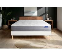 Ensemble Actiflex dream 140x210cm + sommier KIT blanc - 22cm - Ressorts ensachs et mmoire de forme - Moelleux - Sommier kit Blanc